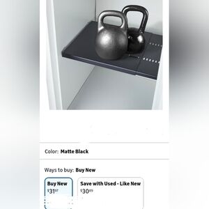 Home In Bold Metal Locker Shelf, Adjustable, Heavy Duty Matte Black, 20lbs Limit